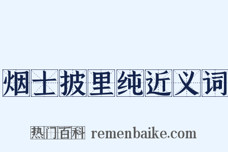 烟士披里纯近义词是什么意思的图片